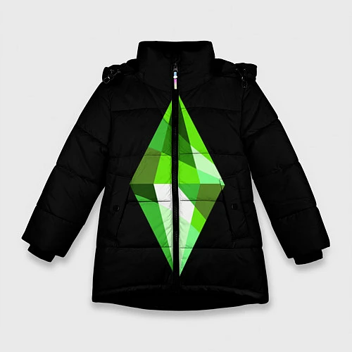Зимняя куртка для девочки The Sims Plumbob / 3D-Черный – фото 1