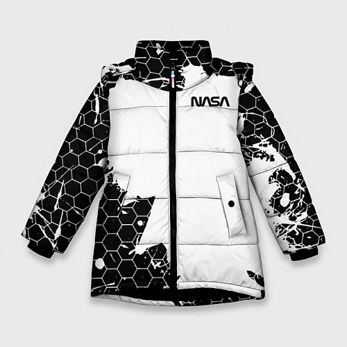 Зимняя куртка для девочки NASA / 3D-Черный – фото 1