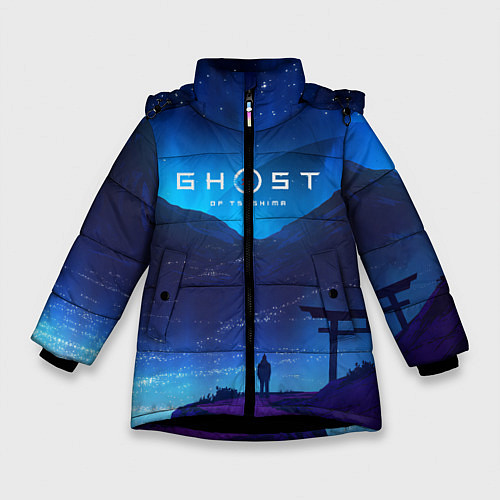 Зимняя куртка для девочки Ghost of Tsushima / 3D-Черный – фото 1