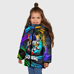 Куртка зимняя для девочки SONIC TRIO, цвет: 3D-красный — фото 2