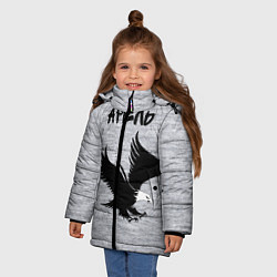 Куртка зимняя для девочки Арёль, цвет: 3D-светло-серый — фото 2