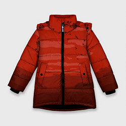 Куртка зимняя для девочки Сакура, цвет: 3D-черный