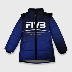Куртка зимняя для девочки FIVB Volleyball, цвет: 3D-светло-серый