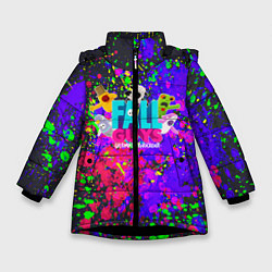 Куртка зимняя для девочки Fall Guys, цвет: 3D-черный