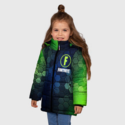 Куртка зимняя для девочки FORTNITE ФОРТНАЙТ, цвет: 3D-светло-серый — фото 2