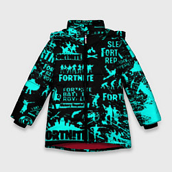 Куртка зимняя для девочки Fortnite, цвет: 3D-красный