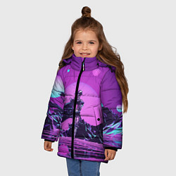 Куртка зимняя для девочки Скульптура, цвет: 3D-черный — фото 2