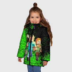 Куртка зимняя для девочки Minecraft, цвет: 3D-красный — фото 2