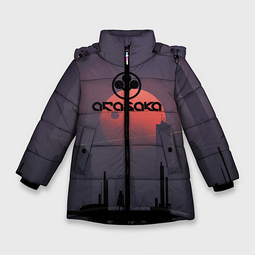 Зимняя куртка для девочки Cyberpunk 2077 - Arasaka / 3D-Черный – фото 1