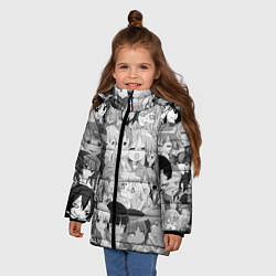 Куртка зимняя для девочки АНИМЕ ONE, цвет: 3D-светло-серый — фото 2