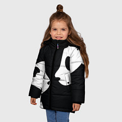 Куртка зимняя для девочки Panda, цвет: 3D-черный — фото 2