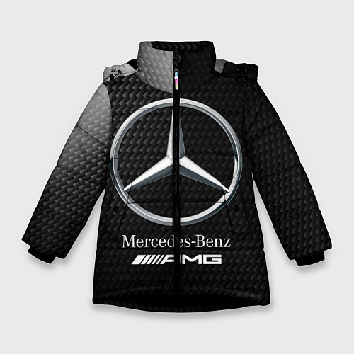 Зимняя куртка для девочки MERCEDES МЕРСЕДЕС / 3D-Черный – фото 1