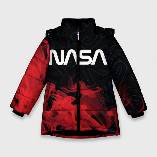 Зимняя куртка для девочки NASA НАСА / 3D-Черный – фото 1