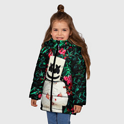 Куртка зимняя для девочки MARSHMELLO ROSES, цвет: 3D-черный — фото 2