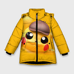 Куртка зимняя для девочки Pikachu Pika Pika, цвет: 3D-черный