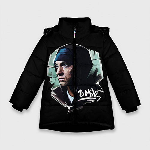 Зимняя куртка для девочки EMINEM 8 MILE / 3D-Черный – фото 1