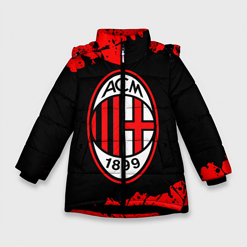 Зимняя куртка для девочки AC MILAN МИЛАН / 3D-Черный – фото 1