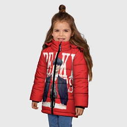 Куртка зимняя для девочки Острые козырьки, цвет: 3D-красный — фото 2