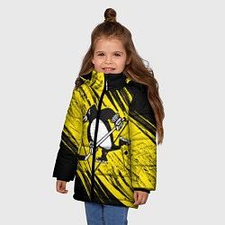 Куртка зимняя для девочки Pittsburgh Penguins Sport, цвет: 3D-черный — фото 2