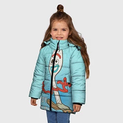 Куртка зимняя для девочки Forky, цвет: 3D-черный — фото 2