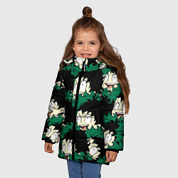 Куртка зимняя для девочки МИДОРИА, цвет: 3D-черный — фото 2