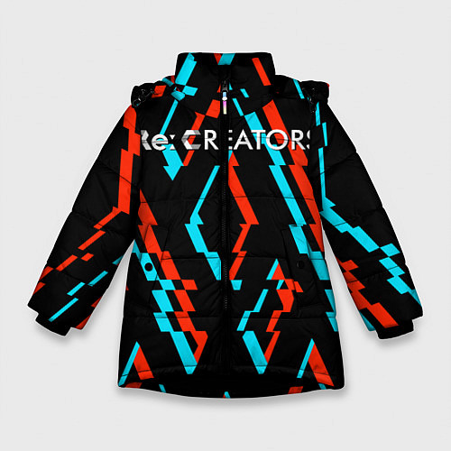 Зимняя куртка для девочки Re:Creators / 3D-Черный – фото 1
