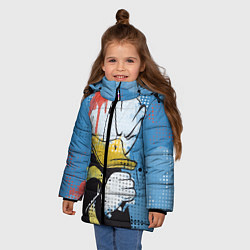 Куртка зимняя для девочки Дональд Дак, цвет: 3D-черный — фото 2
