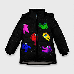 Куртка зимняя для девочки Among Us, цвет: 3D-светло-серый