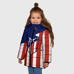 Куртка зимняя для девочки Atletico Madrid, цвет: 3D-светло-серый — фото 2