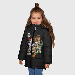 Куртка зимняя для девочки Страшные Мишки, цвет: 3D-черный — фото 2