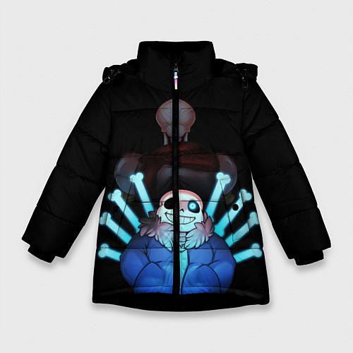 Зимняя куртка для девочки UNDERTALE / 3D-Черный – фото 1