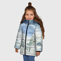Куртка зимняя для девочки Пегас, цвет: 3D-красный — фото 2