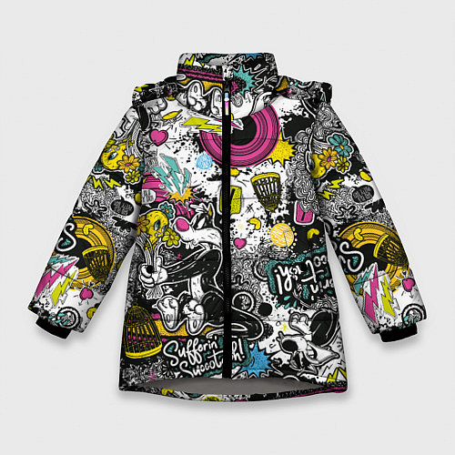 Зимняя куртка для девочки Сильвестр / 3D-Светло-серый – фото 1