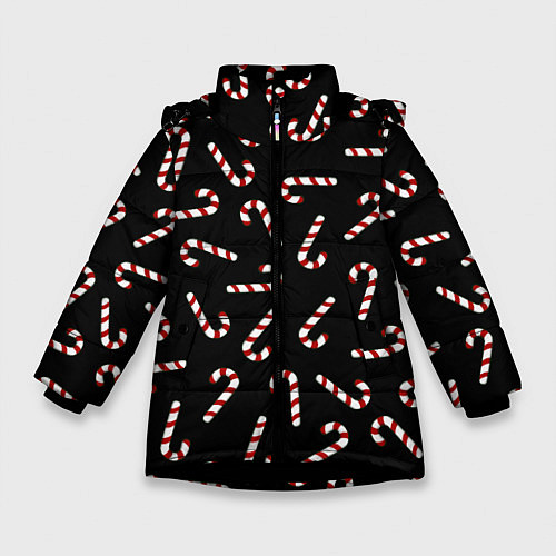 Зимняя куртка для девочки Christmas Candy / 3D-Черный – фото 1