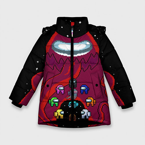 Зимняя куртка для девочки Impostor Monster / 3D-Черный – фото 1