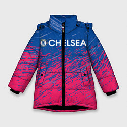 Куртка зимняя для девочки Chelsea Челси, цвет: 3D-черный