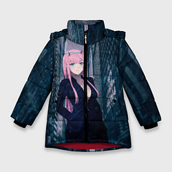 Куртка зимняя для девочки Zero Two, цвет: 3D-красный