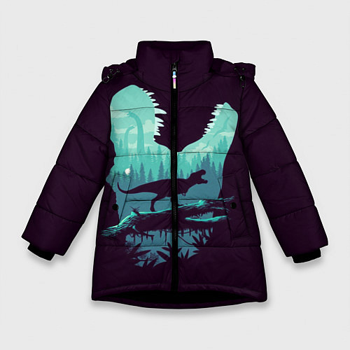 Зимняя куртка для девочки T-Rex / 3D-Черный – фото 1