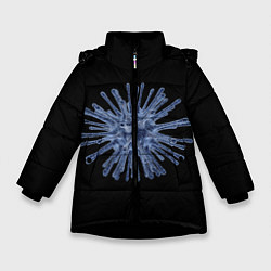 Куртка зимняя для девочки Вирус, цвет: 3D-черный
