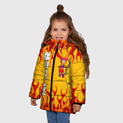 Куртка зимняя для девочки Brawl Stars - Amber, цвет: 3D-черный — фото 2