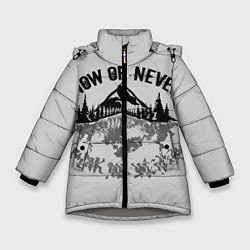 Куртка зимняя для девочки Сейчас или никогда!, цвет: 3D-светло-серый