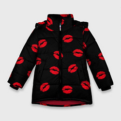 Зимняя куртка для девочки Поцелуи