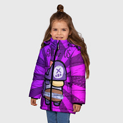 Куртка зимняя для девочки Among Us Pirate, цвет: 3D-черный — фото 2
