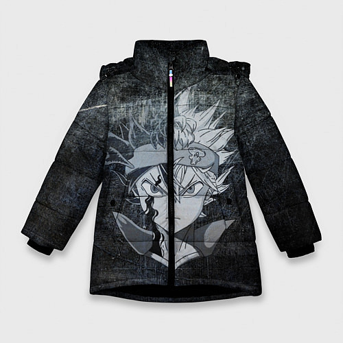 Зимняя куртка для девочки Черный клевер / 3D-Черный – фото 1