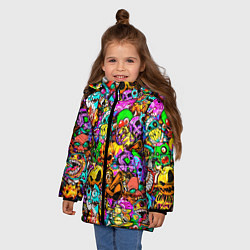 Куртка зимняя для девочки STANDOFF 2 STICKERS, цвет: 3D-красный — фото 2
