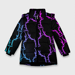 Куртка зимняя для девочки Hannibal, цвет: 3D-черный