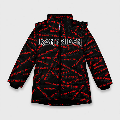 Зимняя куртка для девочки IRON MAIDEN SONGS Z / 3D-Черный – фото 1