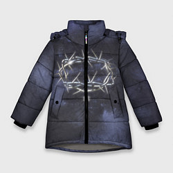 Куртка зимняя для девочки Макс Барских: 1990, цвет: 3D-светло-серый