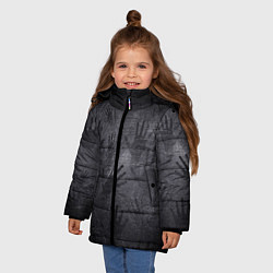 Куртка зимняя для девочки ЛАДОНИ УШЕДШИХ, цвет: 3D-черный — фото 2