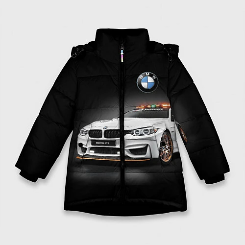 Зимняя куртка для девочки Safety car / 3D-Черный – фото 1